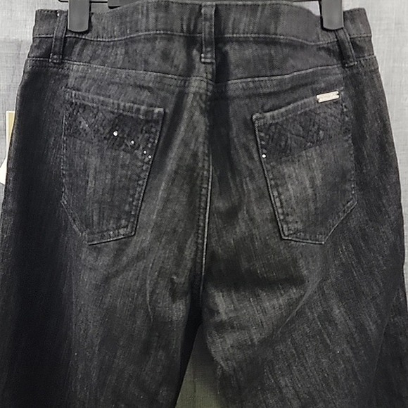 Michael Kors NWT black stretch denim JEANS MSRP $99 rhinestones women's SZ 12 - Picture 8 of 9